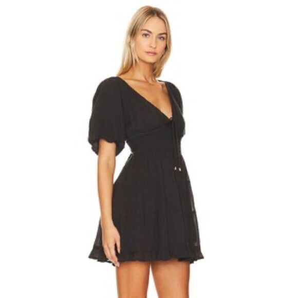 Free People NWT Perfect Day Mini Dress in Black Size XL - Picture 5 of 9